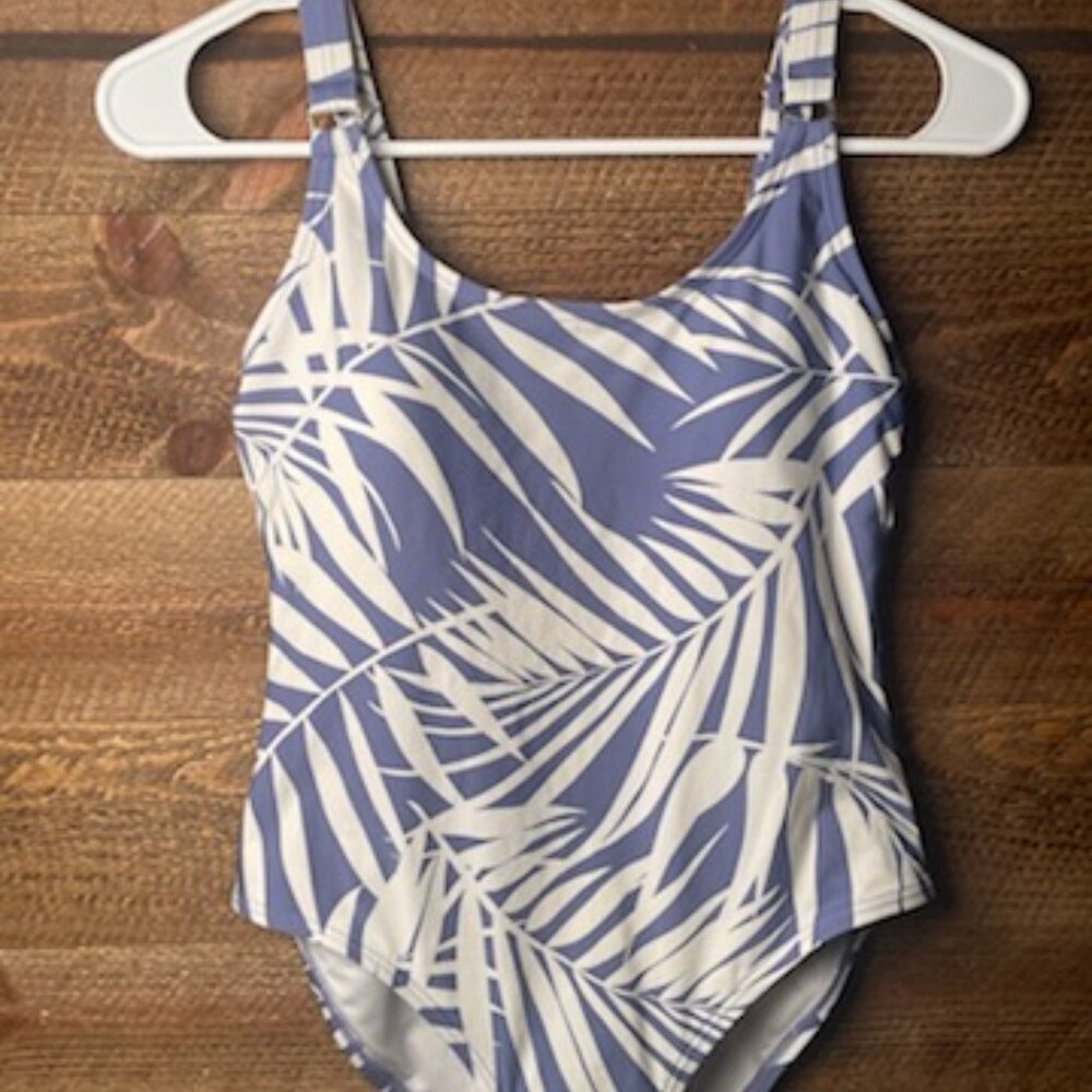 Classic Calvin Klein Women's One-Piece Swimsuit w/ Palm Print, Size 6